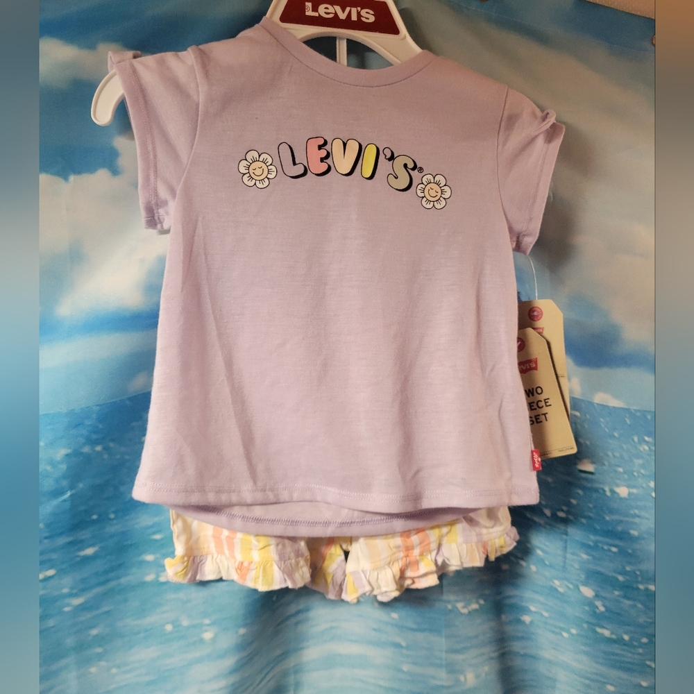 Levi's NWT Girls 2Pc Shorts Set Size‎ XS YOUTH 4